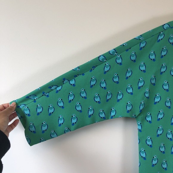 LOFT Sheath Dress Parrot Print 3/4 Sleeve Office Work Kitchy Small NWT’s - Picture 10 of 12